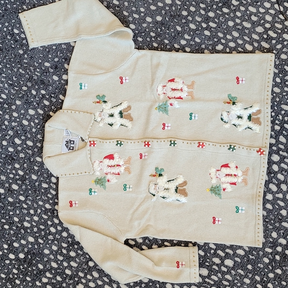 SALE!! Vintage Storybook Knits Sweater "Gifts From Santa" NWT!